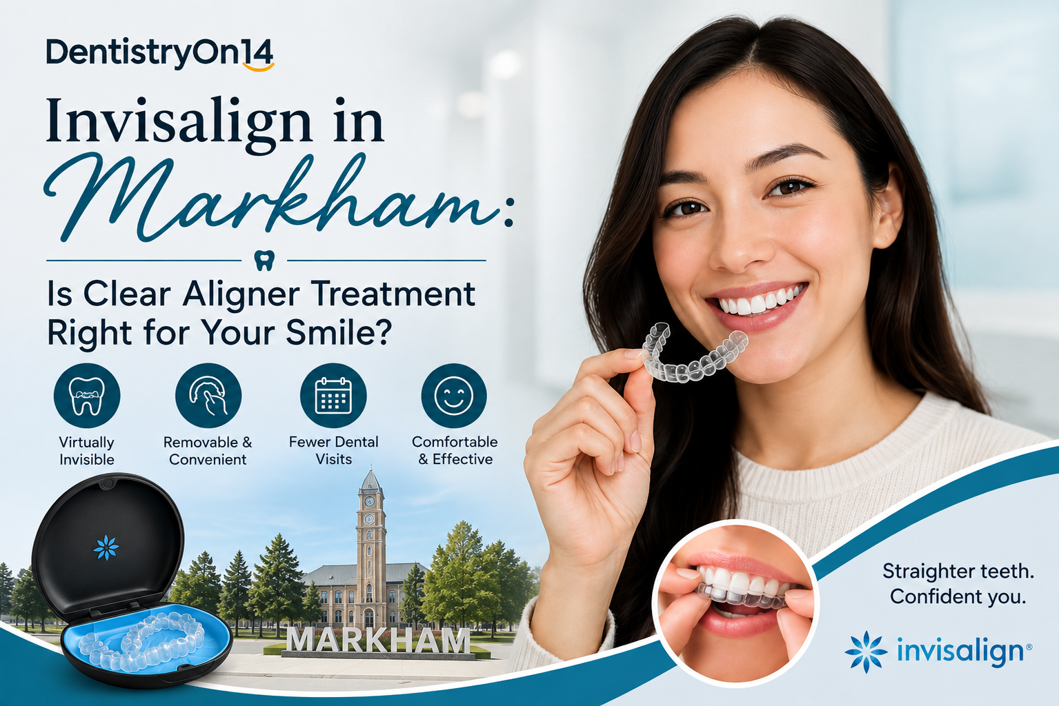 Invisalign in Markham clear aligner treatment for a straighter, more confident smile